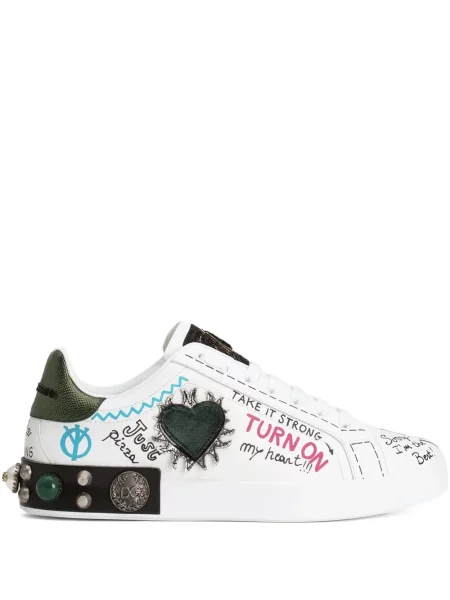 Sneakerși Dolce & Gabbana Portofino alb
