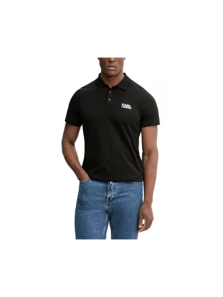 Koszulka polo Karl Lagerfeld czarna