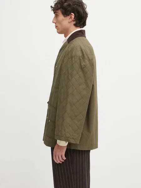 Kenzo kurtka Weave Kimono przejściowa zielony
