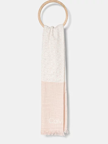 Calvin Klein Fular Monogram roz