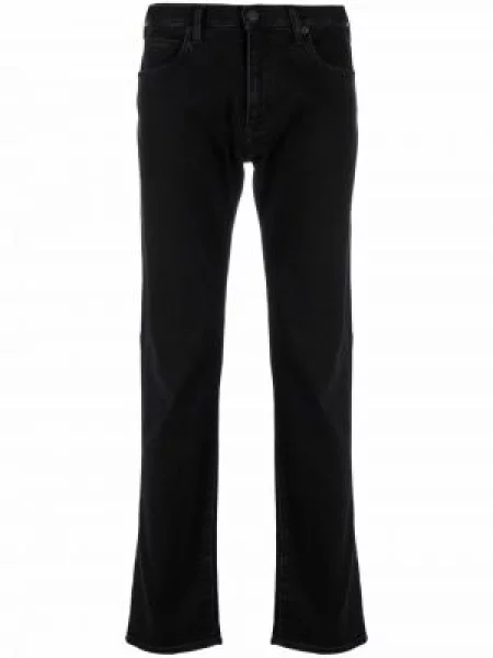 Blugi drepți Emporio Armani negru