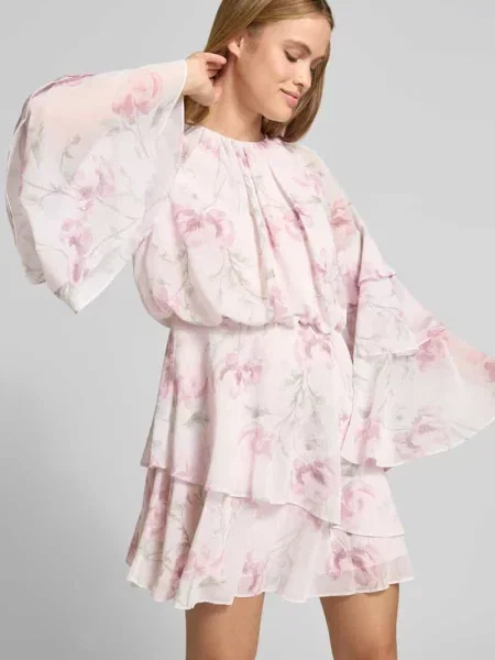 Sukienka mini z rękawami z falbaną model MAHLIIA' Ted Baker różowa