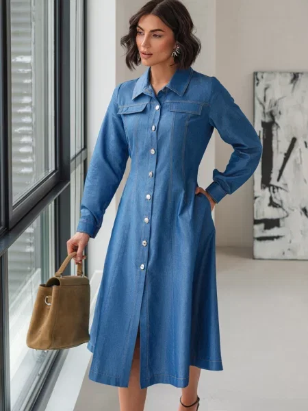 Сукні Dressa бавовна/поліестер/еластан синій