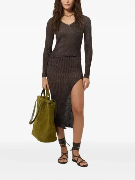 Fustă Missoni tricotate maro