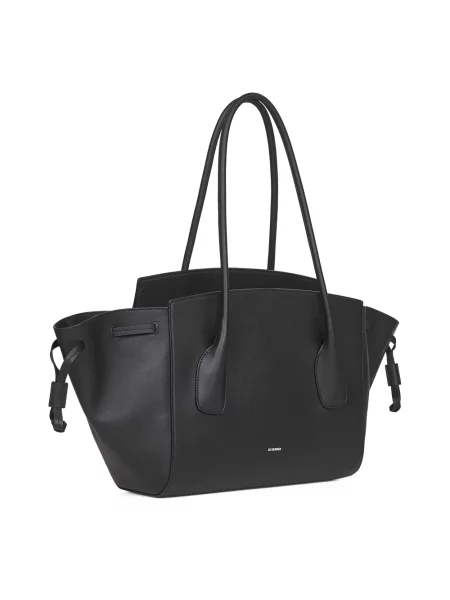 Mała torebka skórzana Jil Sander skórzana czarna