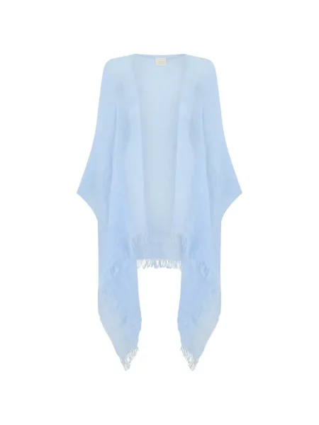 Cardigan 120% Lino cu franjuri albastru