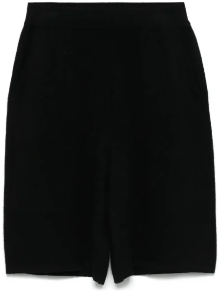 Pantaloni scurți Frenckenberger din cașmir negru