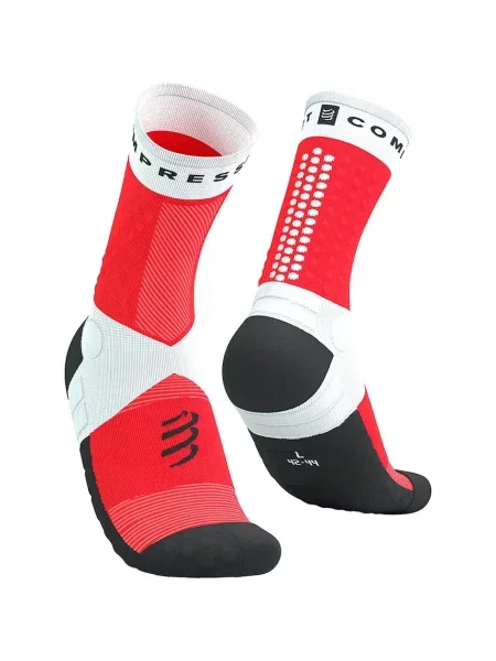 Чорапи Compressport Ultra Trail Socks тюркоазено червено