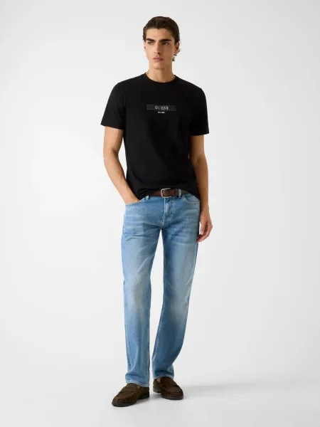 GUESS Tricou / alb negru