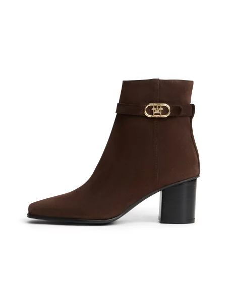 TOMMY HILFIGER Botine ciocolatiu