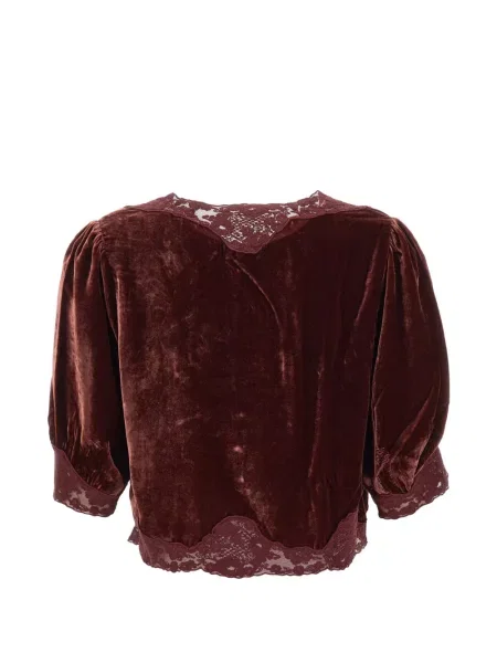 Top Rixo de catifea roșu