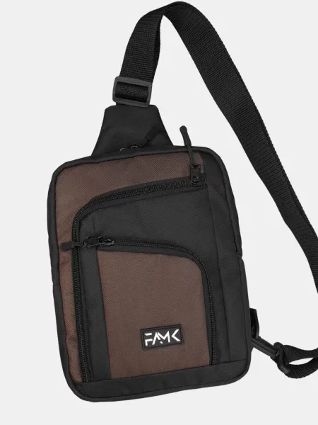 Сумка через плечо Famk коричневая