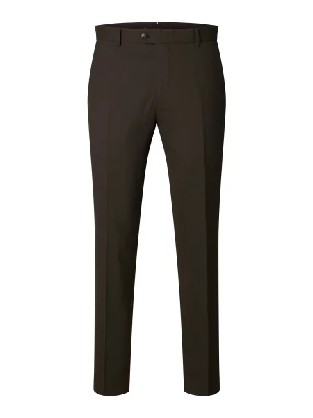SELECTED Pantaloni cu dungă SLHNeli castaniu