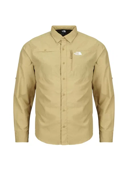 Cămașă The North Face cu mâneci lungi bej