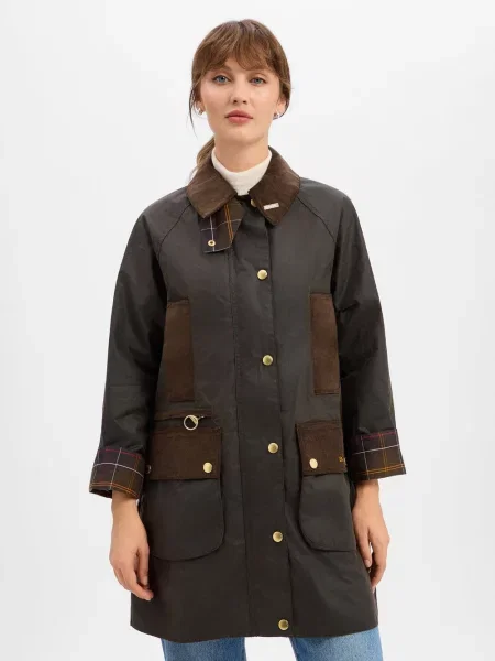 Kurtka funkcyjna w kroju regular fit z czystej woskowanej bawełny Barbour zielona
