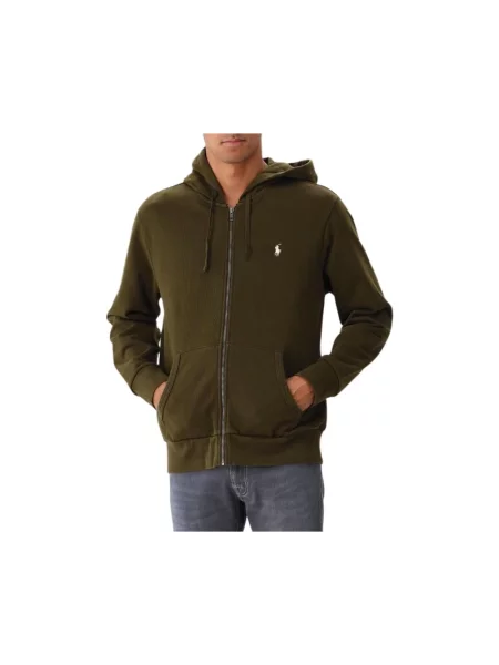 Bluza z kapturem Polo Ralph Lauren z kapturem zielona