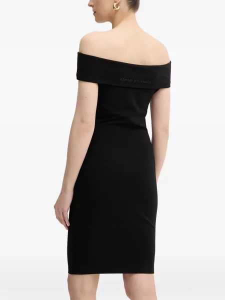 Rochie mini Armani Exchange cu autograf negru