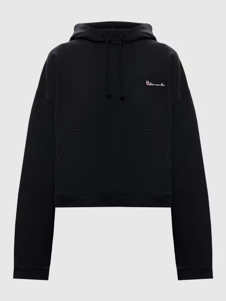Двостороннє худі з вишивкою логотипа Vetements чорне