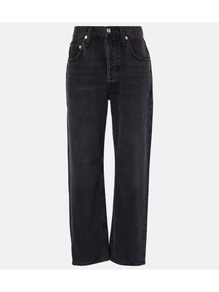 Traperice Citizens Of Humanity visoki struk ošišan crna