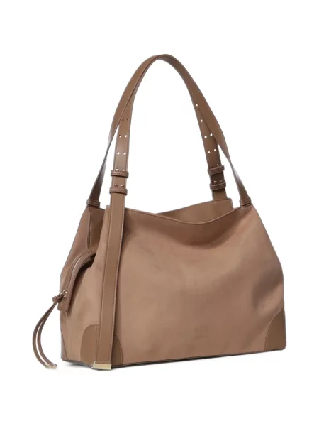 Shopper táska Armani Exchange autogrammal barna