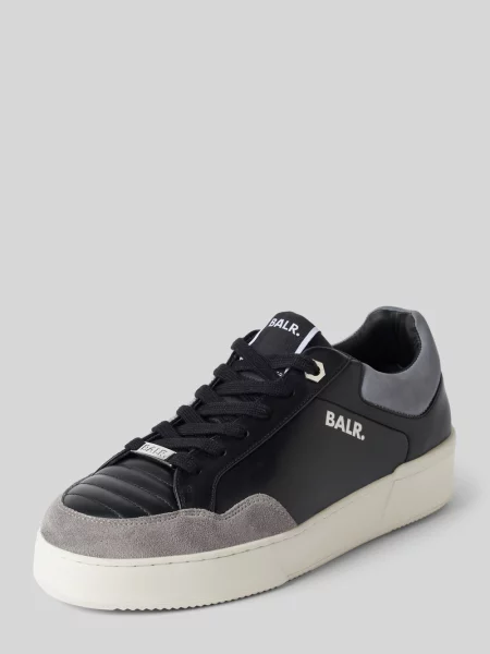 Sneakersy z czstej skóry z nadrukiem z logo Balr. czarne