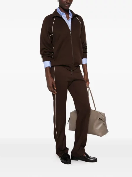 Pantaloni Max Mara cu dungi maro