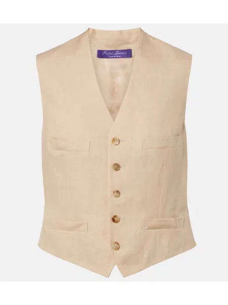 Vestă Ralph Lauren Collection de in bej