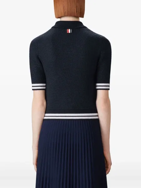Polo Thom Browne cu dungi albastru