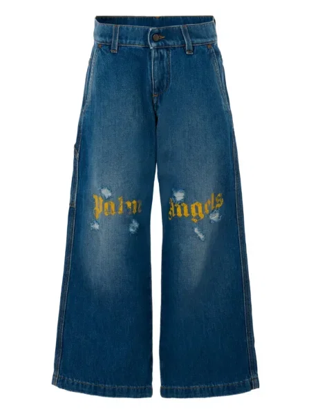 Jeansy dziecięce Palm Angels niebieskie