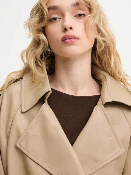 Куртка Answear.LAB перехідна oversize бежевий