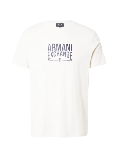 ARMANI EXCHANGE Tričko krémová / námornícka modrá