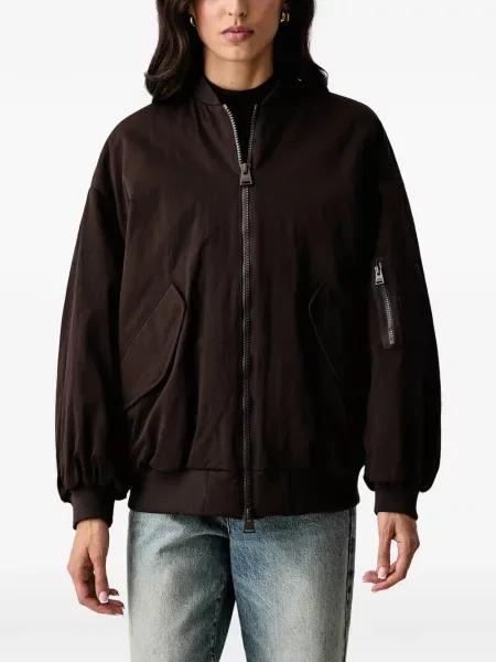 Geacă bomber Armani Exchange cu autograf maro