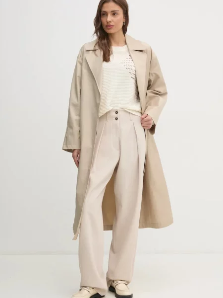 Calvin Klein Trencz beige biały