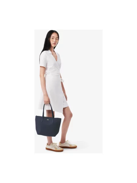 Shopperka Lacoste niebieska