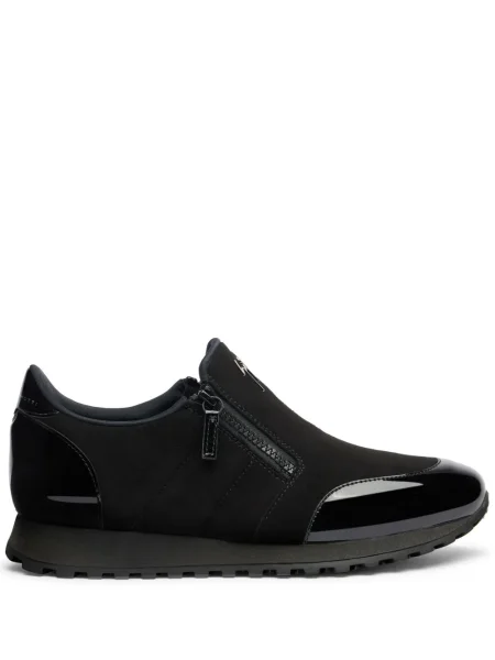 Pantofi loafer Giuseppe Zanotti din piele de căprioară negru