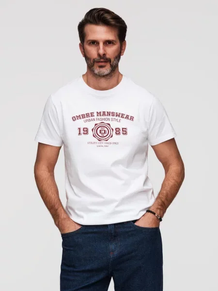 Tricou Ombre alb
