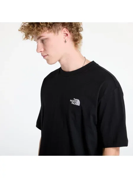 Тениска The North Face M S/S Essential Oversize Tee с принт черно