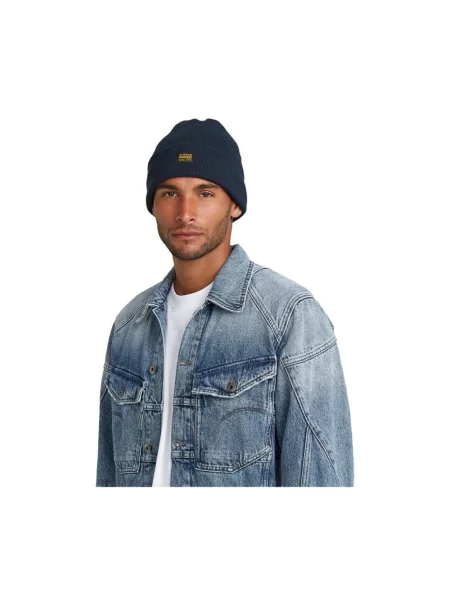 Długa czapka G-star Raw niebieska