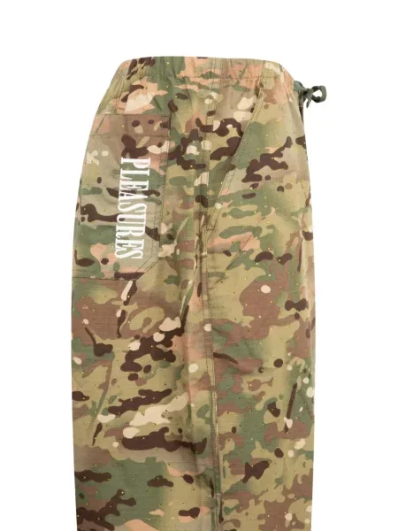 Maskáčové kalhoty Pleasures zelené