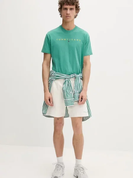 Tommy Jeans t-shirt ανδρικό πράσινο