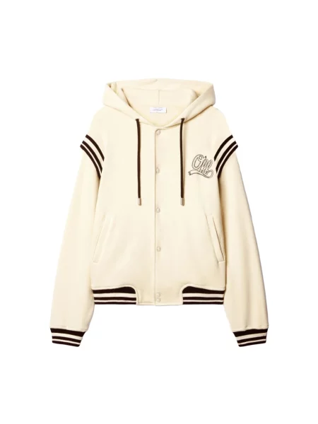 Bluza z kapturem Off-white polarowa biała