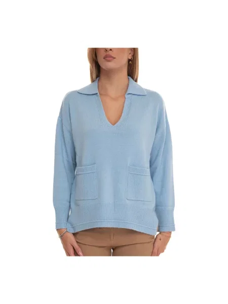 Sweter z golfem Suncoo niebieski