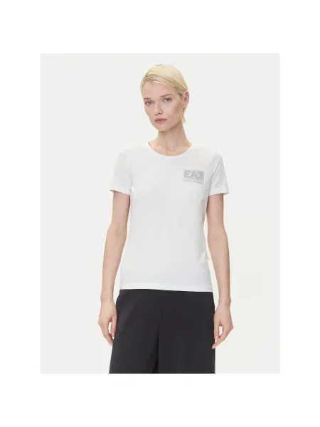 Emporio Armani Póló Ekru Regular Fit fehér