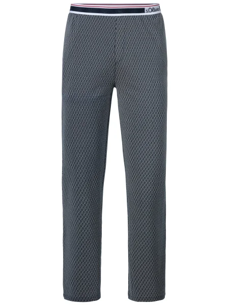 S.Oliver Pantaloni de pijama verde petrol / roșu / murdar alb