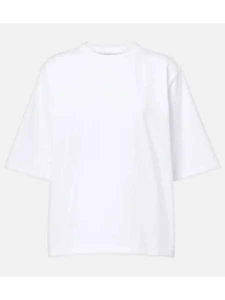 Tricou Róhe din jerseu alb