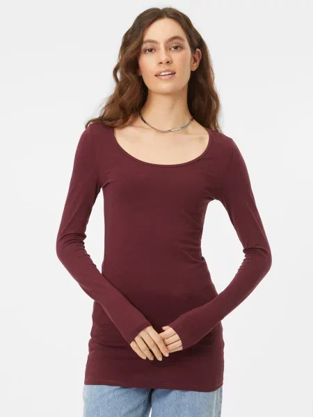 VERO MODA Tricou roşu închis