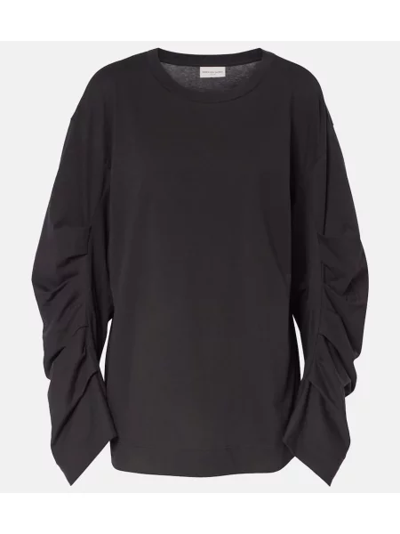 Hanorac Dries Van Noten din jerseu negru