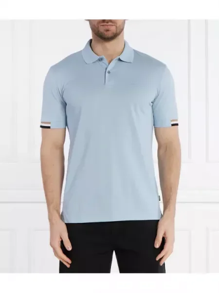 BOSS BLACK Polo Parlay | mercerizat negru
