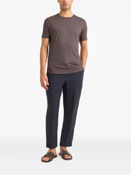 Tricou Orlebar Brown din lână merinos maro