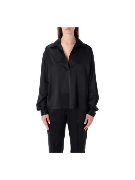Satynowa bluzka Tom Ford czarna
